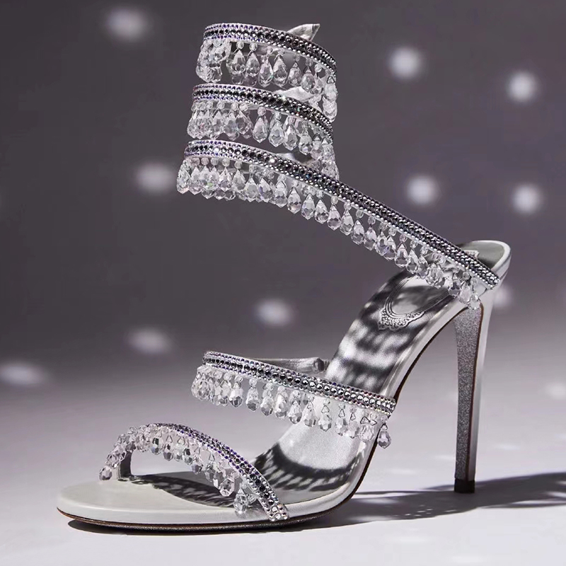 Evening Sandals High Heels Sandals Dress Shoes Elegant Crystals Thin Women 'S Heel Ankle Strap Winding Renes Caovilla Luxury Designer Sandal, 27
Evening Sandals High Heels Sandals Dress Shoes Elegant Crystals Thin Women 'S Heel Ankle Strap Winding Renes Caovilla Luxury Designer Sandal, 27