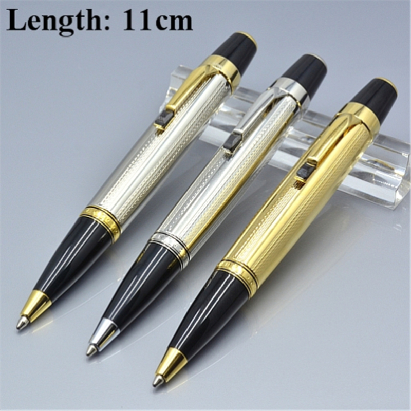 hot sell Silver / Black mini ballpoint pen office stationery fashion Cute Writing refill pens for business Gift