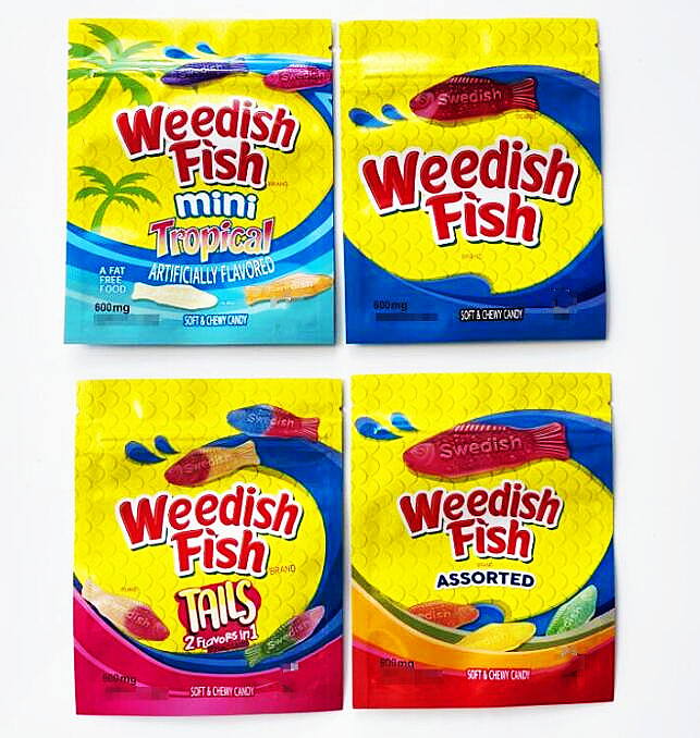 2022 edible gummy package mylar bag weedish fish soft chewy candy tails assorted mini tropical 600mg zipper resealable custom
2022 edible gummy package mylar bag weedish fish soft chewy candy tails assorted mini tropical 600mg zipper resealable custom