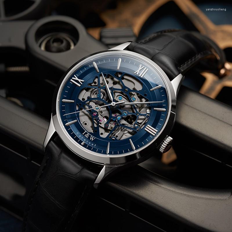 Wristwatches Fashion Tourbillon Watch Skeleton Brand CARNIVAL Sapphire Mechanical Men Leather Strap Waterproof Watches Mens 2022, Silver gray
Wristwatches Fashion Tourbillon Watch Skeleton Brand CARNIVAL Sapphire Mechanical Men Leather Strap Waterproof Watches Mens 2022, Silver gray