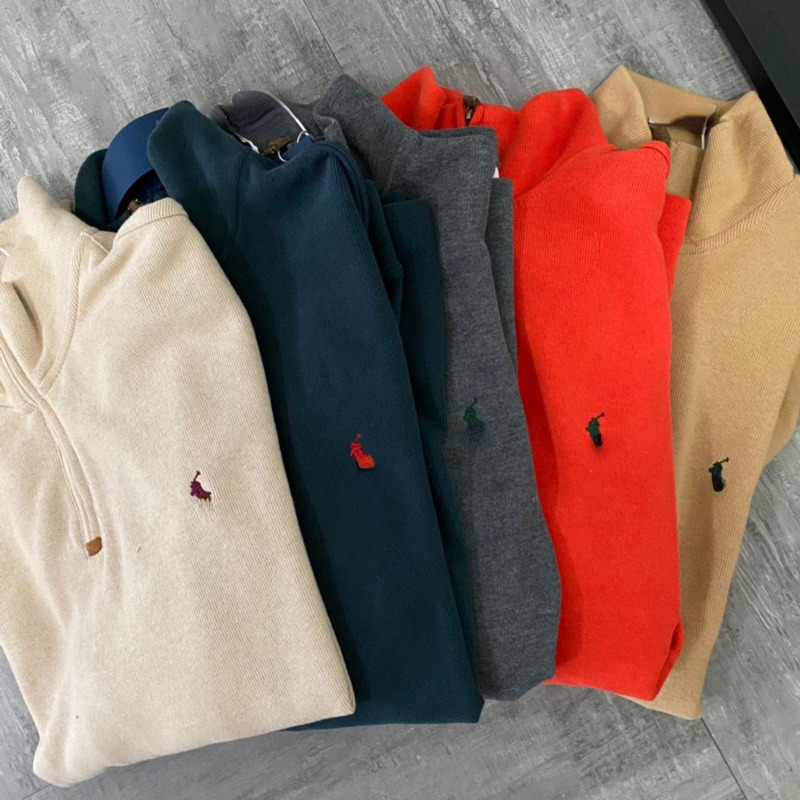 Sweater Women' Designer Top Pony Embroidery Half Turtleneck Zip Polo Shirt Early Autumn Sweatshirt Lapel Loose Casual Warm Thin Jacket, Beige
Sweater Women' Designer Top Pony Embroidery Half Turtleneck Zip Polo Shirt Early Autumn Sweatshirt Lapel Loose Casual Warm Thin Jacket, Beige
