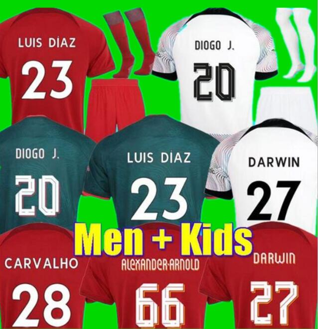 22 23 soccer jerseys season home away 3rd DARWIN 2022 2023 Mohamed Diogo Luis DIaz Alexander Arnold football kit tops shirts men kids uniform CARVALHO
22 23 soccer jerseys season home away 3rd DARWIN 2022 2023 Mohamed Diogo Luis DIaz Alexander Arnold football kit tops shirts men kids uniform CARVALHO