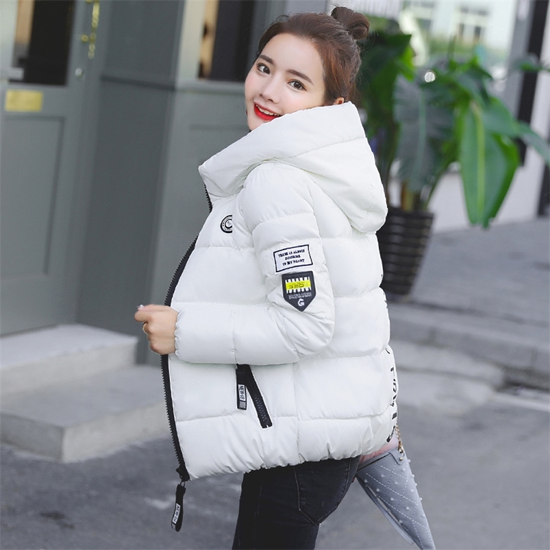 Women's Down Parkas Causal Ladies Padded Jacket Short Autumn Winter Wadded Jacket Women Hooded Short Coats Female Plus Size Parkas Overcoat 22090