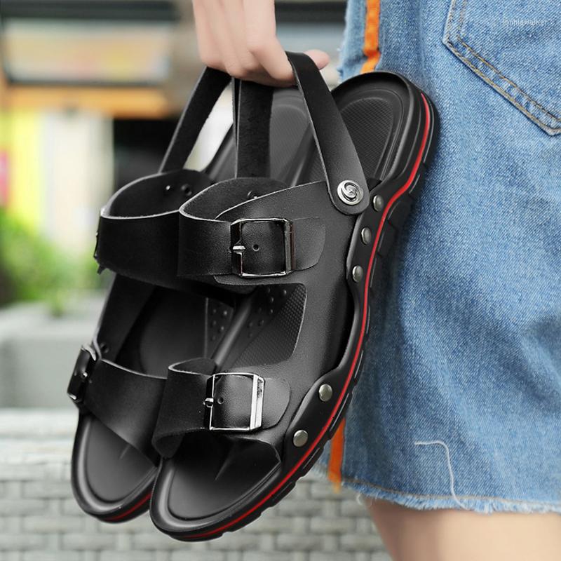 Sandals Summer Men's Casual Breathable Leather Shoes Male Plus Size 39-49 Flats Sandal Man Slippers Comfortable For Men, Black
Sandals Summer Men's Casual Breathable Leather Shoes Male Plus Size 39-49 Flats Sandal Man Slippers Comfortable For Men, Black