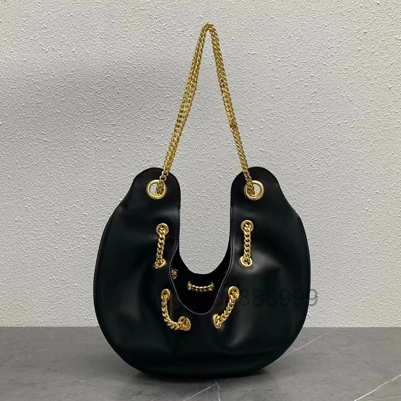 Design Retro Solid Color Underarm Bag Leather Material Ladies New Fashion Hardware Chain Shoulder Strap Large Capacity Multifunctional Cresc, Black
Design Retro Solid Color Underarm Bag Leather Material Ladies New Fashion Hardware Chain Shoulder Strap Large Capacity Multifunctional Cresc, Black