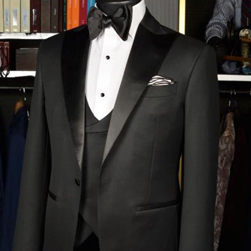 Men's Suits Blazers Black Slimming Wedding Tuxedos for Groom 3 piece Custom Formal Business Men Suits Set Jacket Pants with Pants Man Fashion 220