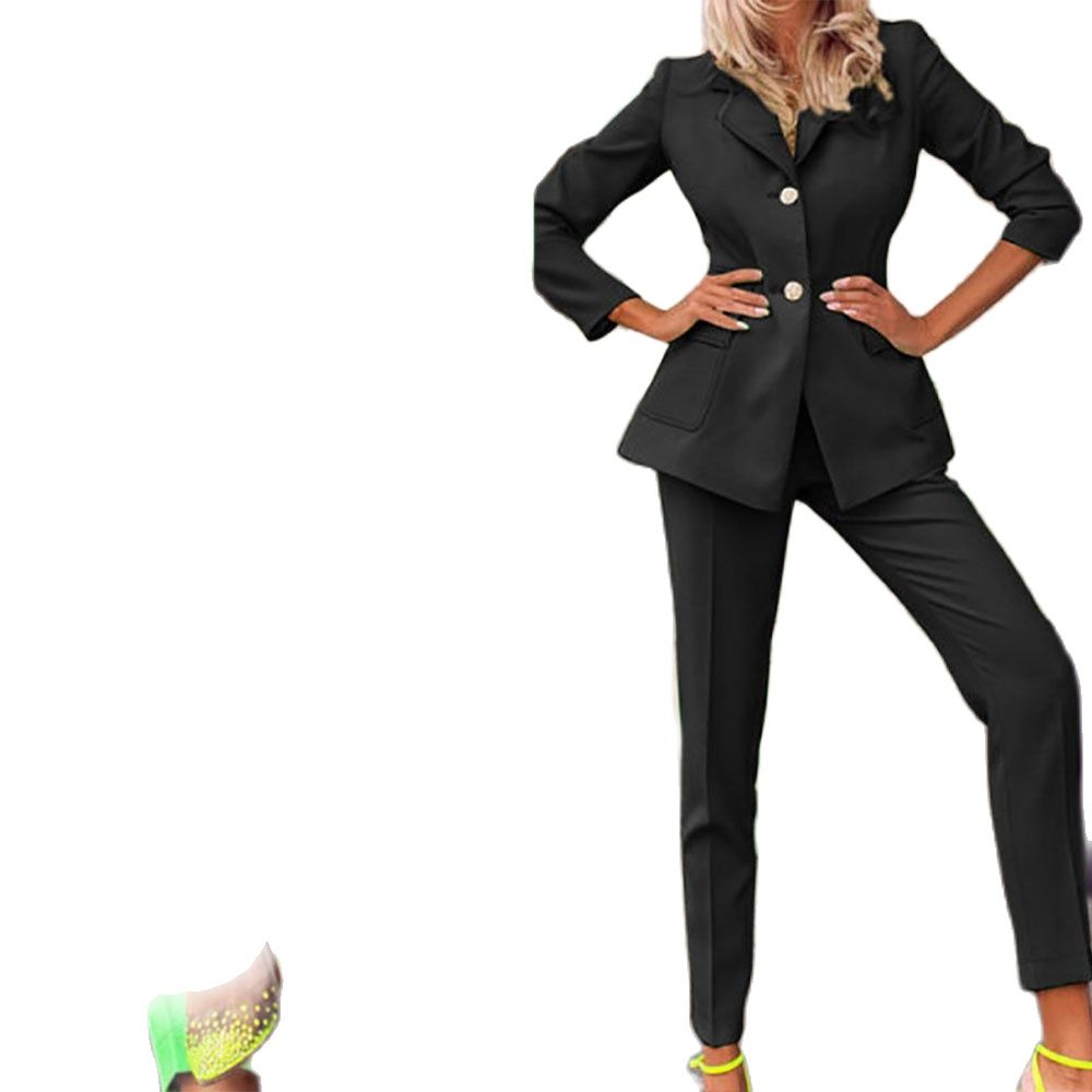 Street Style Red Carpet Fashion Women Pants Suits With Shoulder Pads Slim Fit Prom Evening Party Wear 2 Pieces