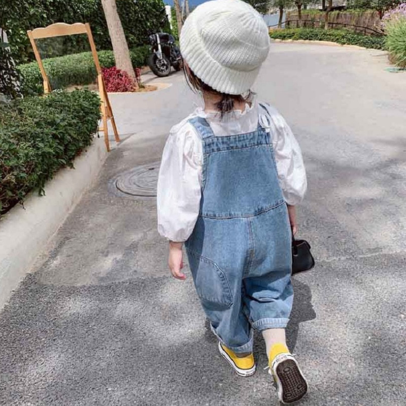 Overalls Baby Boy Girl Cotton Overall Denim Pant Infant Toddler Kid Suspender Jean Pant Casual Jean Trousers Child Dungaree Clothes 1-7Y 220909