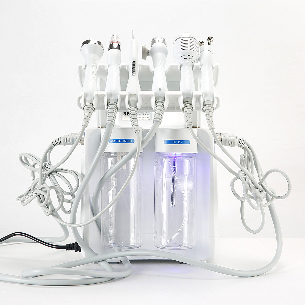 Multi-Functional Beauty Equipment, 6-in-1 Hydrogen Oxygen Small Bubble RF Hydra Machine for Face Lifting, Dermabrasion, and Comprehensive Skin Care Tr