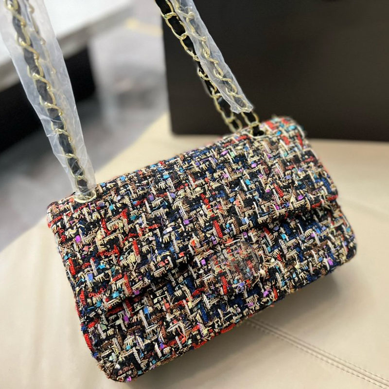 Women Tweed Classic Flap Shoulder Bag Luxury Contrast Color Small Fragrance Style Zilted Trend Versatile Crossbody Retro Fashion Handbag Purse Birkin Suitcases, Customize
Women Tweed Classic Flap Shoulder Bag Luxury Contrast Color Small Fragrance Style Zilted Trend Versatile Crossbody Retro Fashion Handbag Purse Birkin Suitcases, Customize