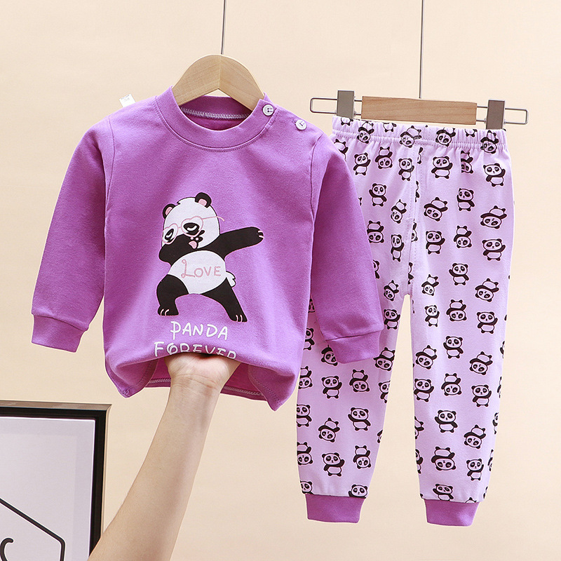 Pajamas born Kids Boys Girls Pajama Sets Cartoon Casual Long Sleeve Cute TShirt Tops with Pants Toddler Baby Autumn Sleeping Clothes 220915
