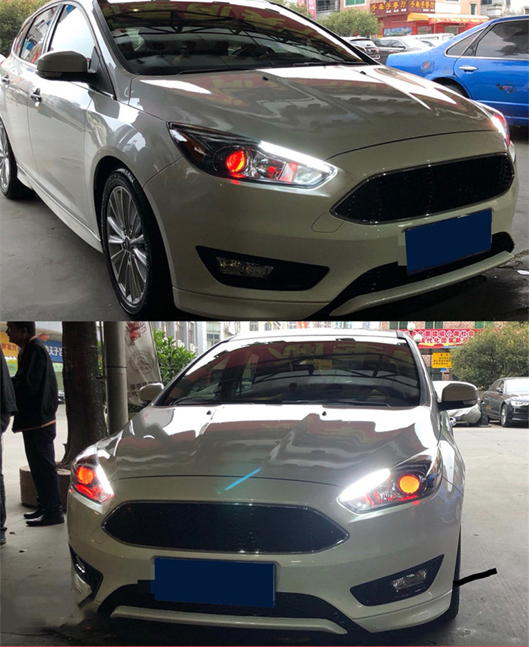 Car Lights For Focus RS 20 15-20 18 LED Auto Headlights Assembly Upgrade ST Design Evil Eyes Bicofal Lens Xenon Lamp Accessories
