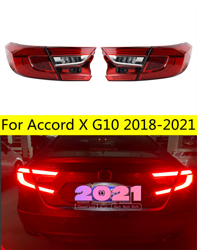 Auto Taillights For Accord X 20 18-2021 G10 LED Taillight Assembly Upgrade Original Design Dynamic Turn Signal Lamp Accessories Kit