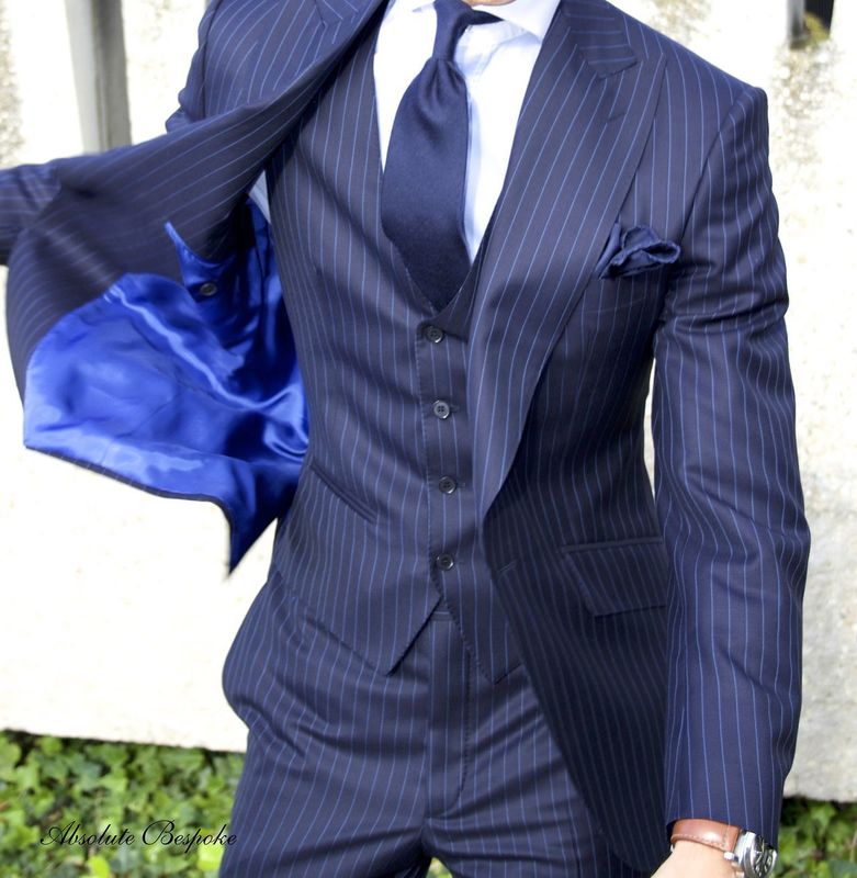 Men's Suits Blazers Bespoke Double Breasted Pinstripe Men Suits for Wedding Tuxedos 2 Pieces Slim Fit Formal Business Blazer Sets JacketPant 2209