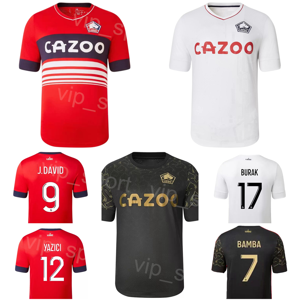 2022 2023 Club Lille Soccer Jersey FC 17 YILMAZ 9 DAVID 12 YAZICI 7 BAMBA 10 IKONE 4 BOTMAN 6 FONTE 19 LIHADJI Football Shirt Kits Team Color Black Red White High/Good, With patch
2022 2023 Club Lille Soccer Jersey FC 17 YILMAZ 9 DAVID 12 YAZICI 7 BAMBA 10 IKONE 4 BOTMAN 6 FONTE 19 LIHADJI Football Shirt Kits Team Color Black Red White High/Good, With patch