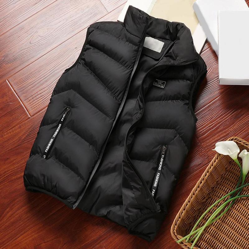 Men's Down Parkas Fashion Men Jacket Sleeveless Vest Spring Thermal Soft Vests Casual Coats Male Cotton Men's Vest Men Thicken Waistcoat 220