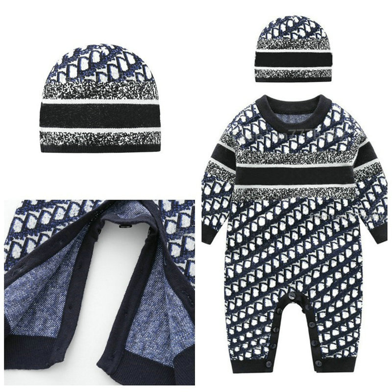 kids designer knitting Romper baby boy girl Long sleeve crew neck cotton clothes newborn Children sweater one-piece onesies Jumpsuits hat 2pc climbing D1090, Blue
kids designer knitting Romper baby boy girl Long sleeve crew neck cotton clothes newborn Children sweater one-piece onesies Jumpsuits hat 2pc climbing D1090, Blue