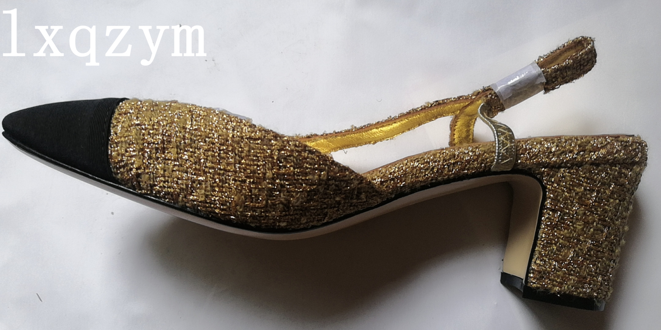 Tweed Women Shoes Round Toe Back Strap Pumps Chunky High Heels Slingback Fashion Lady Classic Desgin Stilettos Sandals Handmade, As show
Tweed Women Shoes Round Toe Back Strap Pumps Chunky High Heels Slingback Fashion Lady Classic Desgin Stilettos Sandals Handmade, As show