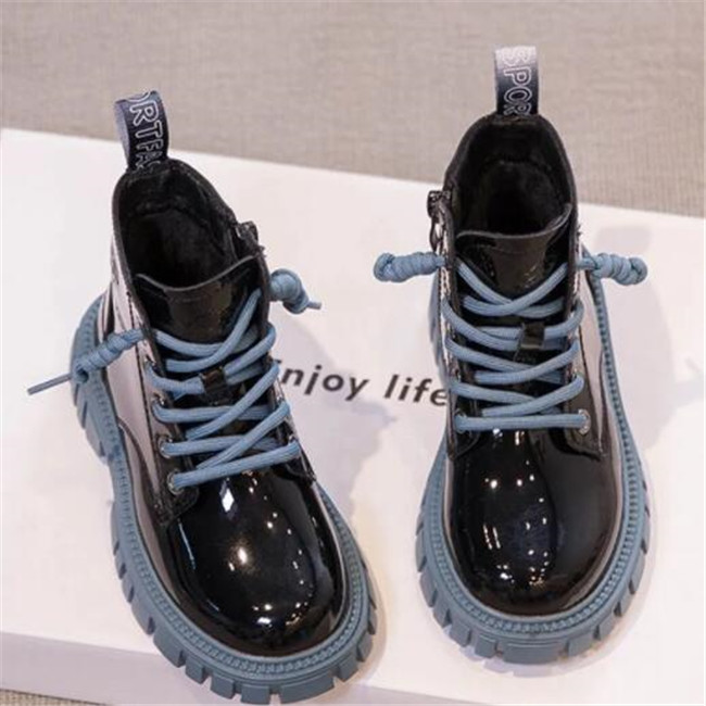 Autumn Winter Children Martin Boots PU Leather Waterproof Kids Snow Boots Child Girls Boys Ankle Boot Fashion Sneakers Shoes