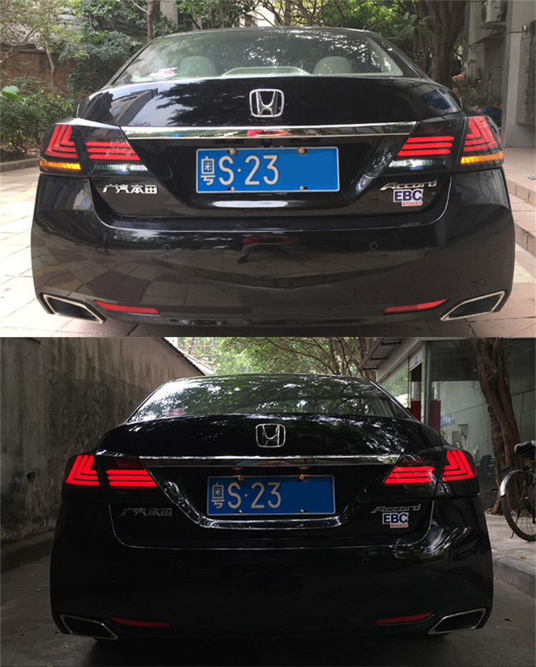 Car Lights For Accord 9th 20 13-20 17 9.5th LED Taillights Rear Fog Lamp Dynamic Turn Signal Highlight Reversing and Brake