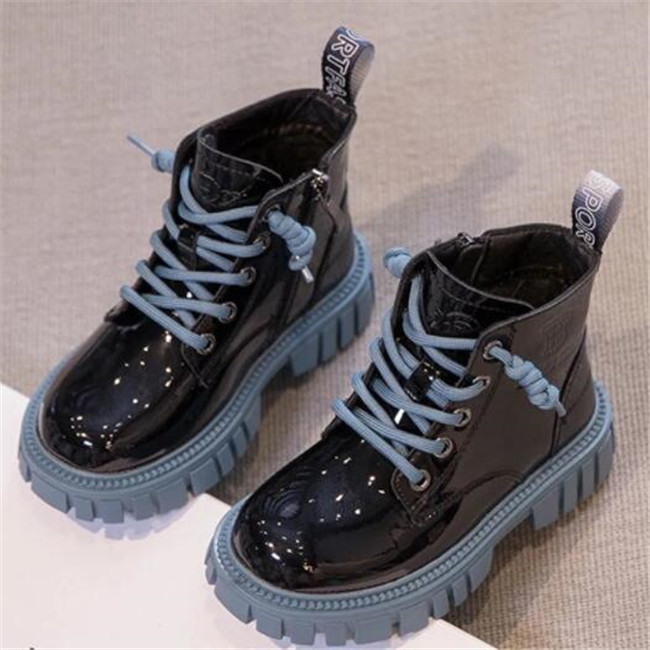 Autumn Winter Children Martin Boots PU Leather Waterproof Kids Snow Boots Child Girls Boys Ankle Boot Fashion Sneakers Shoes