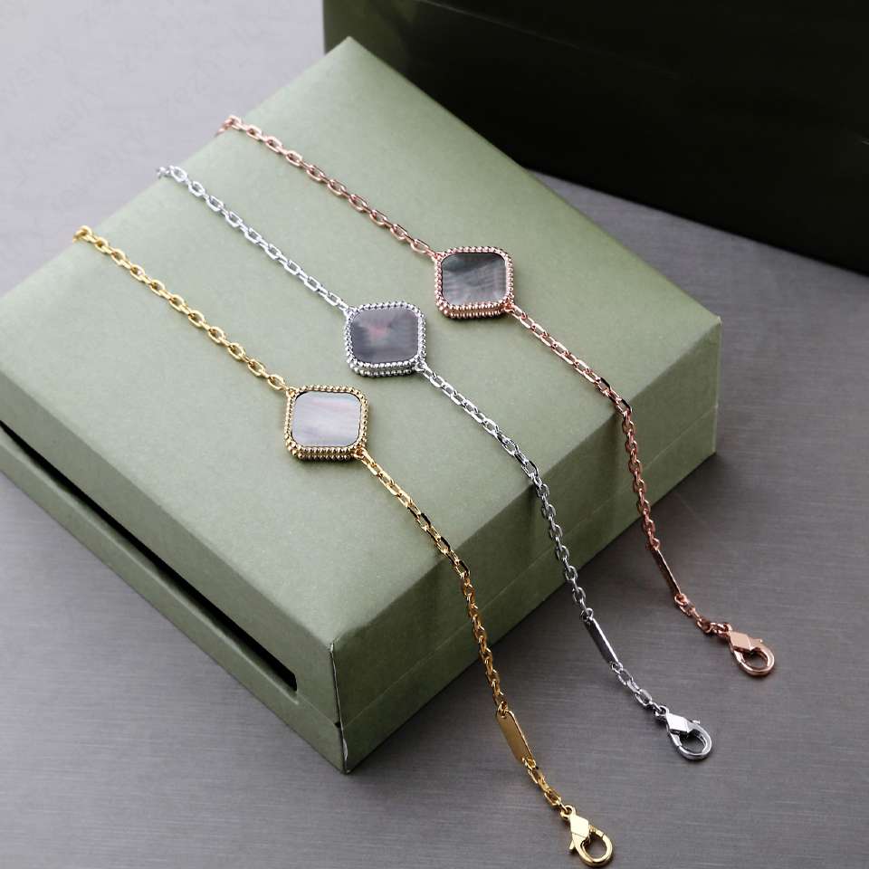 Clover Bracelet Clover Bracelet Gold Chain Bangle For Woman Links Braclets Designer Armband Tennis Bangles Chains Braclet Pulsera Bracciale Bracc