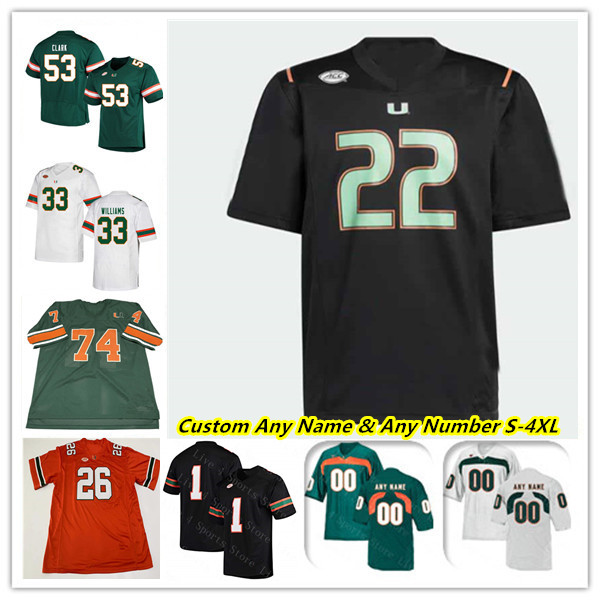 NCAA Miami Hurricanes College Football Jersey Jake Garcia Tyler Van Dyke Henry Parrish Jr. Thaddius Franklin Xavier Restrepo Caleb Johnson Akheem Mesidor King Lewis, Men retro white
NCAA Miami Hurricanes College Football Jersey Jake Garcia Tyler Van Dyke Henry Parrish Jr. Thaddius Franklin Xavier Restrepo Caleb Johnson Akheem Mesidor King Lewis, Men retro white