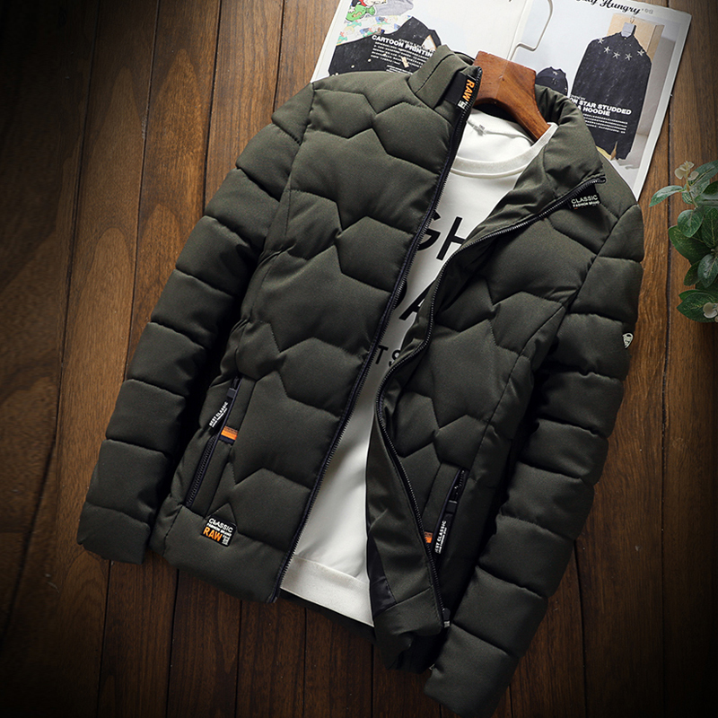Men's Down Parkas Parka Men Coats Fashion Winter Jacket Men Thicken Warm Men's cotton clothing Slim baseball coats size Down Jacket M-4XL 22