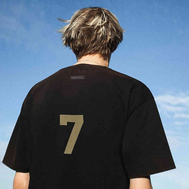 

Designer Summer 2023 Cotton t Shirt Fog Fear of Goddess Season 7 Letter European and American Fashion Brand High Street Men and Women' Loose Short Sleeve t Shirt SE4L, Fog season 7 short sleeve black