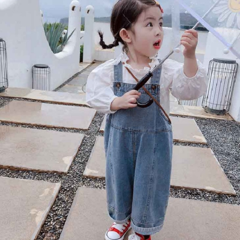 Overalls Baby Boy Girl Cotton Overall Denim Pant Infant Toddler Kid Suspender Jean Pant Casual Jean Trousers Child Dungaree Clothes 1-7Y 220909