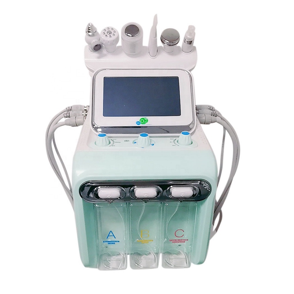 Multi-Functional Beauty Equipment, 6-in-1 Hydrogen Oxygen Small Bubble RF Hydra Machine for Face Lifting, Dermabrasion, and Comprehensive Skin Care Tr
