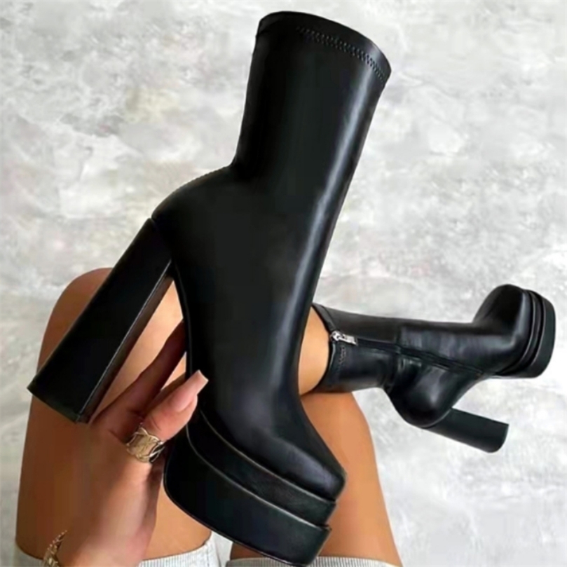 Boots Women Platform Boots Chunky Heels Designer Shoes For Women Motorcycle Boots Side Zipper Womens Ankle Botas Femininas 220908, White
Boots Women Platform Boots Chunky Heels Designer Shoes For Women Motorcycle Boots Side Zipper Womens Ankle Botas Femininas 220908, White