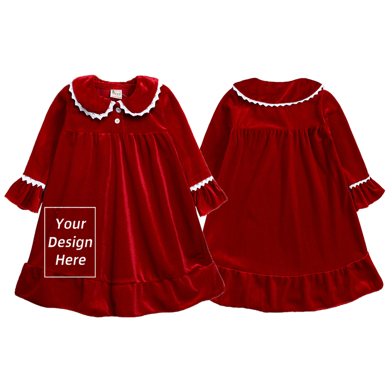 Pajamas Custom Kids Children Family Christmas Golden Velvet Pyjamas Red Boy Girl Dress Match Clothes Personalized Xmas Gift Costume 220909