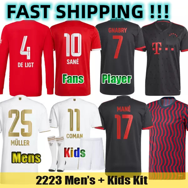 DE LIGT MANE Soccer Jerseys fans tees 22 23 GRAVENBERCH SANE BAYERN MUNICH 2022 2023 fans player Mazraoui MULLER KIMMICH GNABRY football shirt COMAN Mens Jersey Kids, Bag
DE LIGT MANE Soccer Jerseys fans tees 22 23 GRAVENBERCH SANE BAYERN MUNICH 2022 2023 fans player Mazraoui MULLER KIMMICH GNABRY football shirt COMAN Mens Jersey Kids, Bag