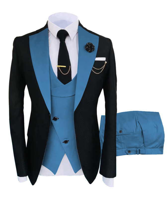 Men's Suits Blazers Suit Men's 3 Piece Fit Costume Homme Shawl Lapel Blazer Tuxedo Party Wedding BlazerVestPants 220909