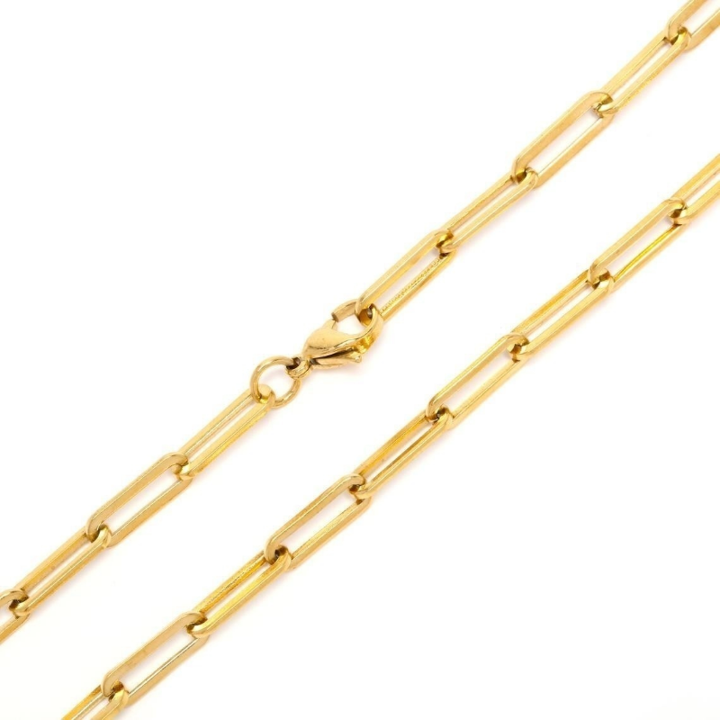Link Chain Women Necklace Stainless Steel Gold Color Chain Necklace For Wome