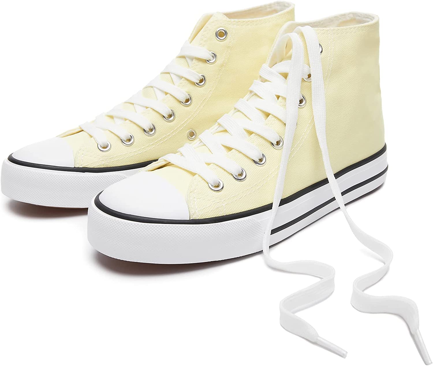 Light Yellow Womens High Top Canvas Sneakers Classic Canvas Shoes Casual for Walking, Red
Light Yellow Womens High Top Canvas Sneakers Classic Canvas Shoes Casual for Walking, Red