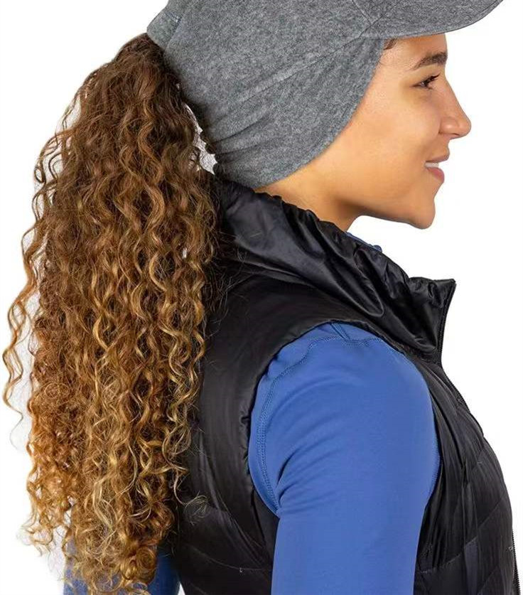 Blond Kinky curly Ponytail Human Hair Real Natural Hair Extensions Remy Hair Horsetail Clip On braids Ponytail Extensions hair piece Blonde hairpiece 