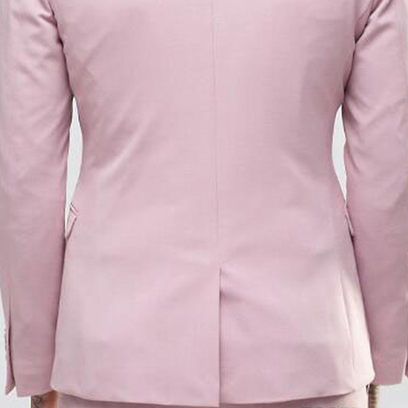 Men's Suits Blazers Pink Slim fit Prom Suits for Men 2 piece Casual Groomsmen Tuxedo for Wedding with Notched Lapel Custom Male Fashion Clothes S