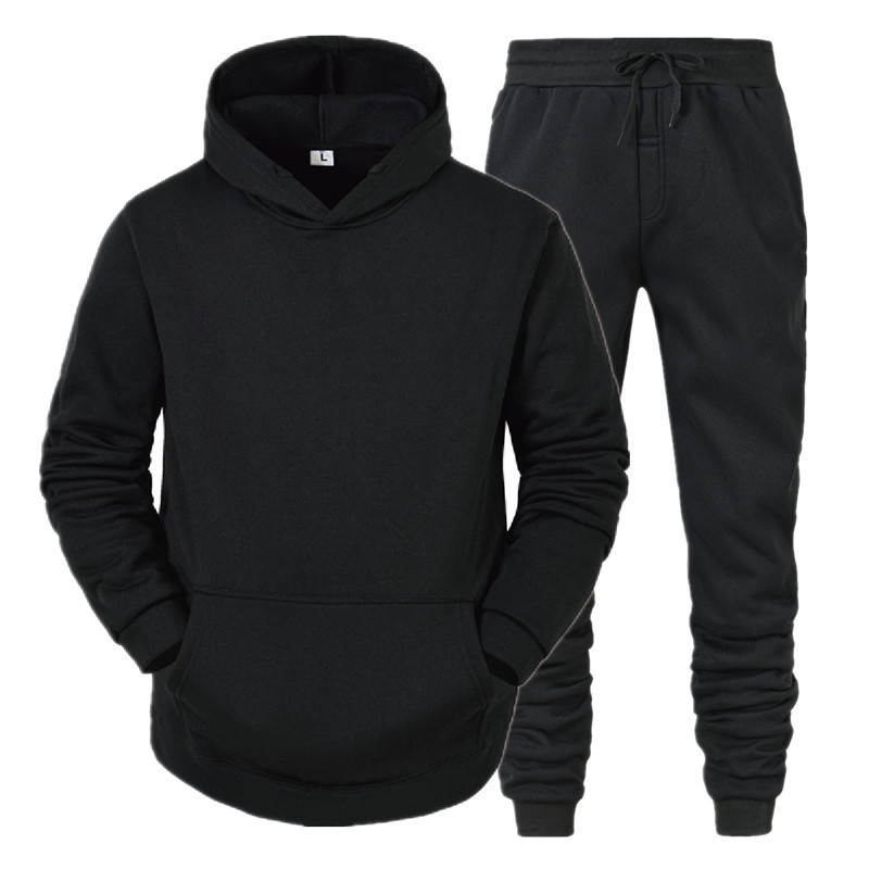 Men's Tracksuits Men's Sets HoodiesPants Fleece Tracksuits Solid Pullovers Jackets Sweatershirts Sweatpants Hooded Streetwear Outfits 220909