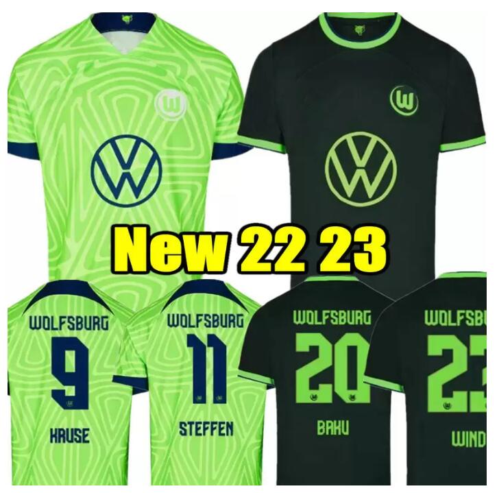 2022 2023 VfL Wolfsburg soccer jersey Home GINCZEK STEFFEN shirts Away MBABU BROOKS ARNOLD WEGHORST men football uniform, Green
2022 2023 VfL Wolfsburg soccer jersey Home GINCZEK STEFFEN shirts Away MBABU BROOKS ARNOLD WEGHORST men football uniform, Green