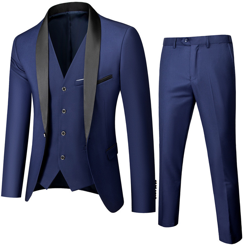 Men's Suits Blazers Wedding Eveing Dress 3 Pieces JacketPantsVest Men Suit Set Slim Fit Tuxedo Male Blazer Customized British Style Bride Clothin