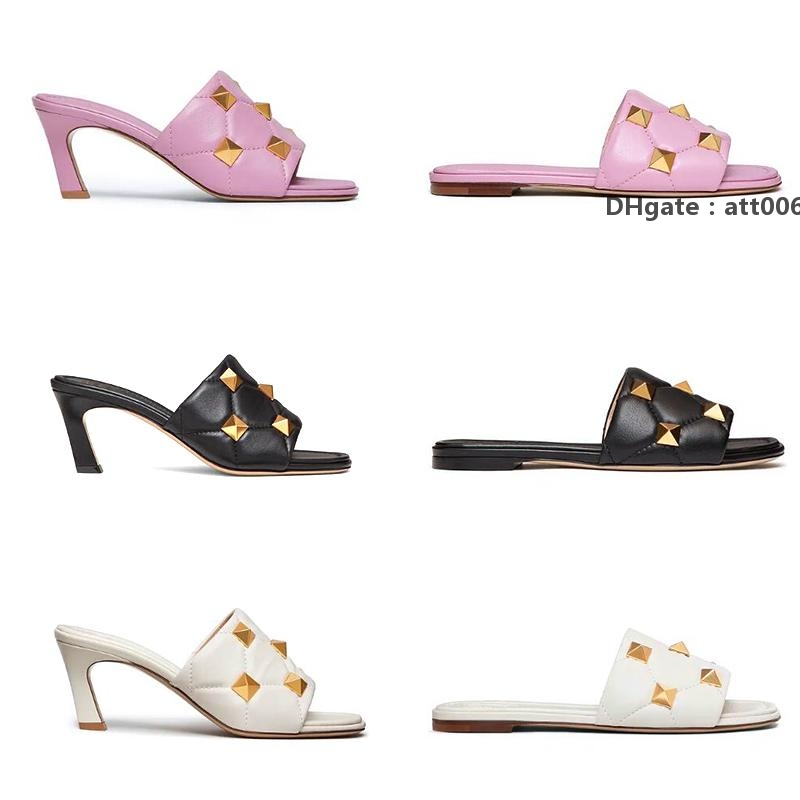 Shoes Roman Stud Slide Women Sandal High Heel Quilted Rivet Slides 65mm Flat Slippers Top Quality Ladies Sheeps Valentinoe''Valentinoity Yue, Color 1
Shoes Roman Stud Slide Women Sandal High Heel Quilted Rivet Slides 65mm Flat Slippers Top Quality Ladies Sheeps Valentinoe''Valentinoity Yue, Color 1