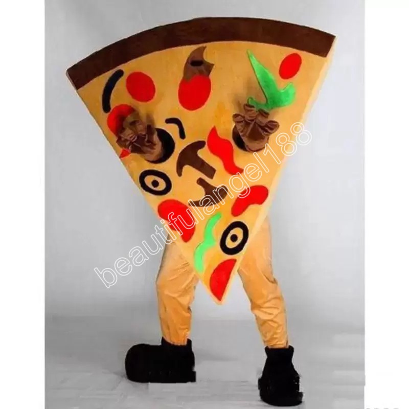 Halloween Cute Pizza Mascot Costume Cartoon Plush Anime theme character Adult Size Christmas Carnival Birthday Party Fancy Outfit