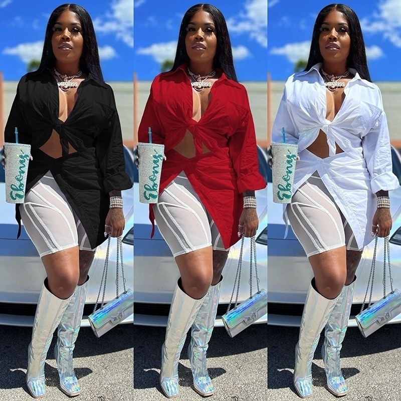 2023 Sexy Womens Shirt Casual Dresses Designer Button Blouses Loose Long Sleeve Dress Tops, Red
2023 Sexy Womens Shirt Casual Dresses Designer Button Blouses Loose Long Sleeve Dress Tops, Red