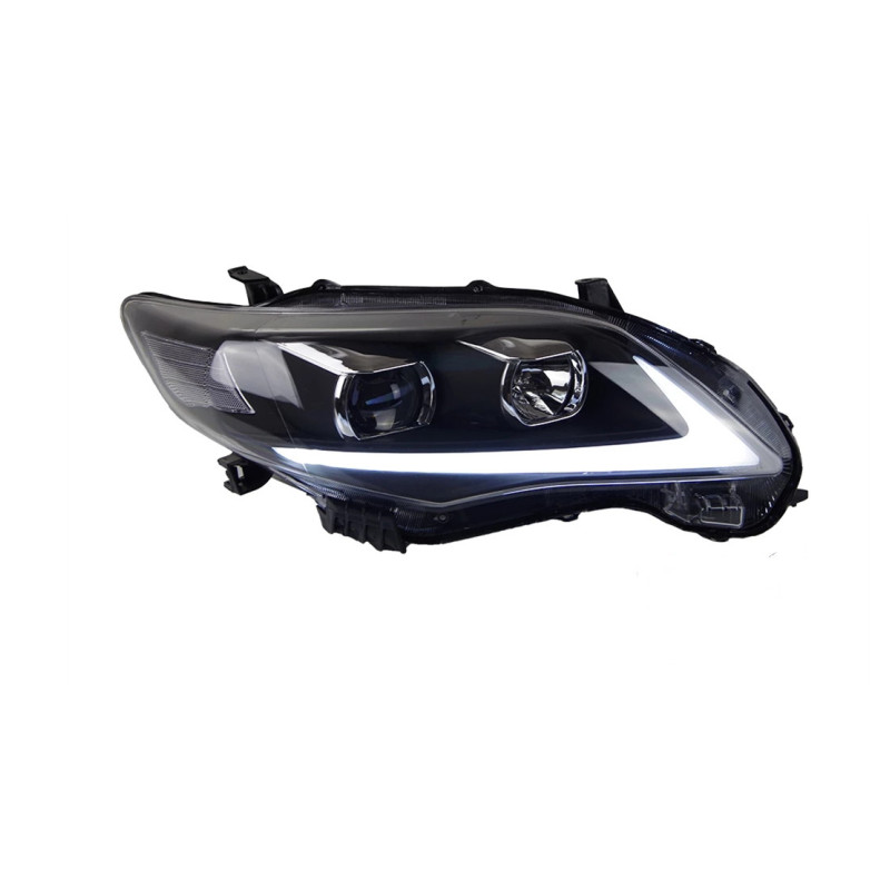 Car Styling For Corolla 2011-2013 LED Crystal Matrix Headlight DRL Fog Lamp Turn Signal Light Low & High Beam Headlights