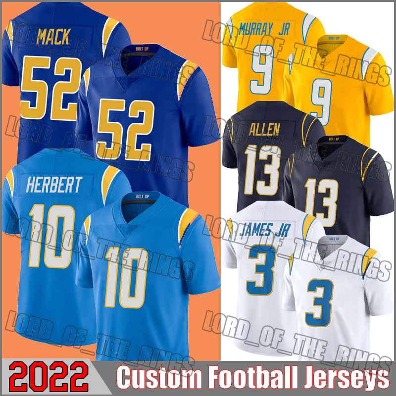 10 Justin Herbert Football Jerseys Khalil Mack Keenan Allen 3 Derwin James Jr Chargers''jersey Joey Bosa Austin Ekeler Mike Williams Rashawn Slater JC Jackson, Man custom jersey (sd)
10 Justin Herbert Football Jerseys Khalil Mack Keenan Allen 3 Derwin James Jr Chargers''jersey Joey Bosa Austin Ekeler Mike Williams Rashawn Slater JC Jackson, Man custom jersey (sd)