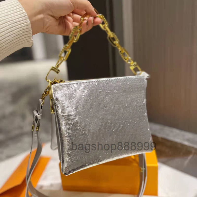 Designer Women Iv Coussin Messenger Bag Luxurys Designers Bags Paris Brand Sequins Glitter Embossed Leather Crossbody Handbags Lady Big Chai, Silver sequins
Designer Women Iv Coussin Messenger Bag Luxurys Designers Bags Paris Brand Sequins Glitter Embossed Leather Crossbody Handbags Lady Big Chai, Silver sequins