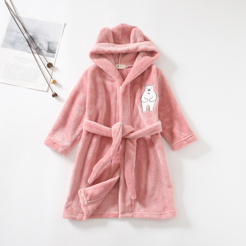 Towels Robes Kids Bathrobe for Girl Children Clothing Girl Flannel Bath Robe Clothes Boy Cartoon Night Robe Kids Pajamas For Girl 18 years 220909
