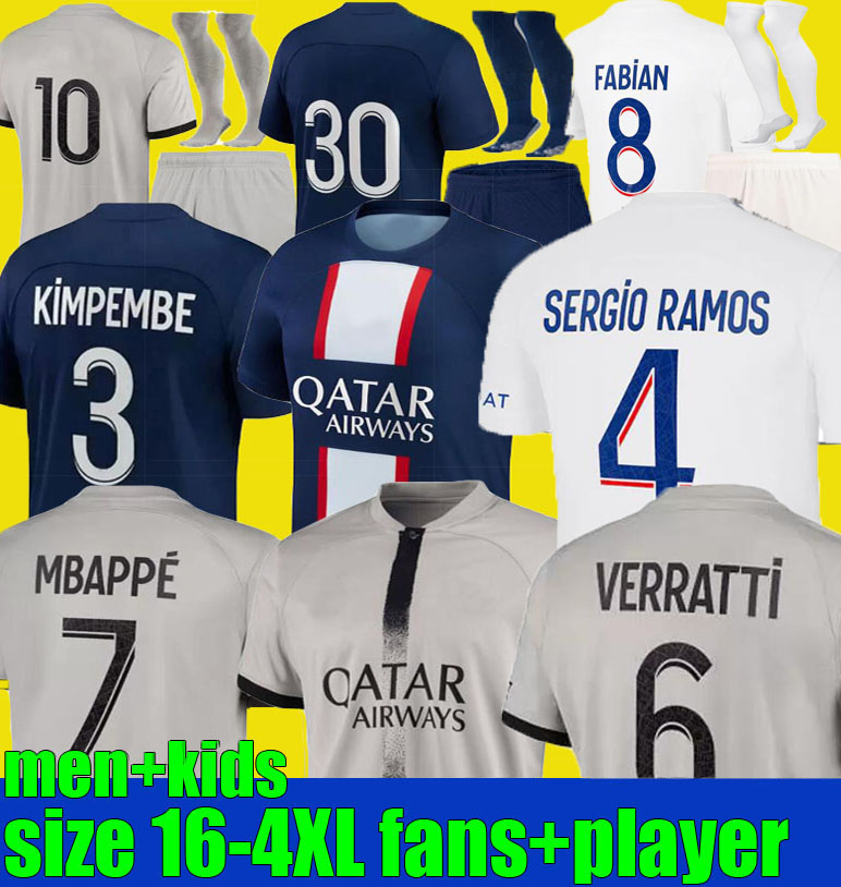 2022 2023 soccer jerseys maillot de foot MBAPPE HAKIMI MARQUINHOS VERRATTI football shirt 22 23 SERGIO RAMOS ICARDI FABIAN psgs hommes enfants kids KIT sets men S-4XL, 22/23 aldult away
2022 2023 soccer jerseys maillot de foot MBAPPE HAKIMI MARQUINHOS VERRATTI football shirt 22 23 SERGIO RAMOS ICARDI FABIAN psgs hommes enfants kids KIT sets men S-4XL, 22/23 aldult away